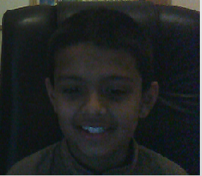 it is a picture of me sitting in a black chair